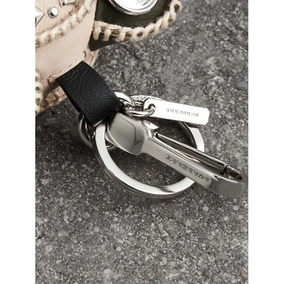 Shop Burberry Doris The Frog Leather Charm In Limestone