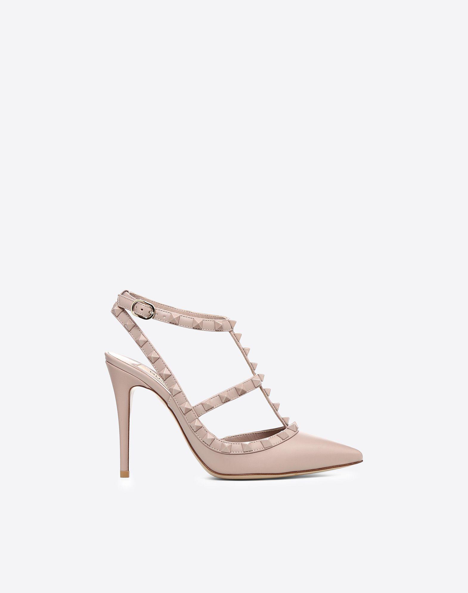 Valentino Garavani Garavani Rockstud 100 Blush Patent Leather Pumps In Pink Modesens