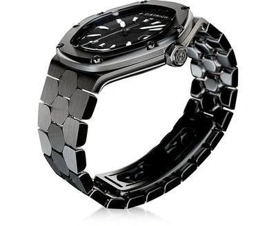 Shop Dietrich Designer Men's Watches Tc-1 Black Pvd Stainless Steel W/white Luminova And Gray Dial In Noir