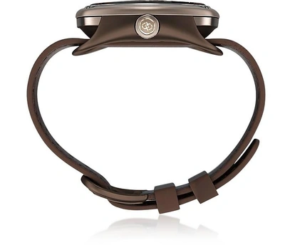 Shop Dietrich Designer Men's Watches Ot-5 316l Bronze Steel Men's Watch W/luminova And Brown Leather Strap In Marron