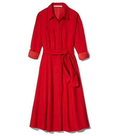Shop Veronica Beard Red Shirt Dress