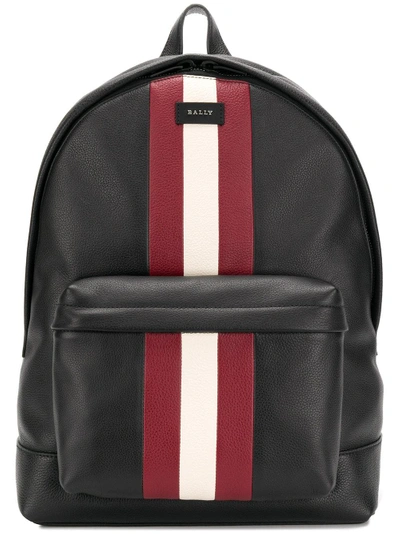 Shop Bally Logo Patch Mini Backpack In Black
