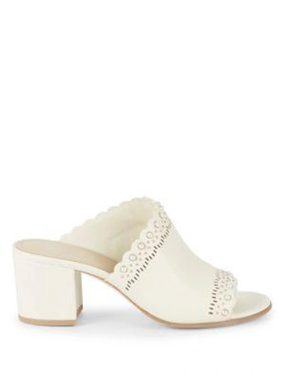Shop Pour La Victoire Amela Leather Sandals In Bone