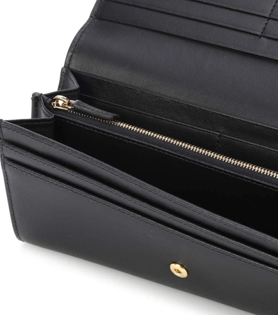 Shop Fendi Continental Leather Wallet In Black