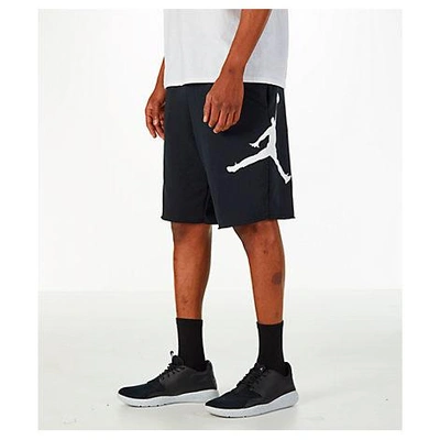 Shop Nike Jordan Men's Jordan Sportswear Air Jumpman Fleece Shorts In Black Size Medium