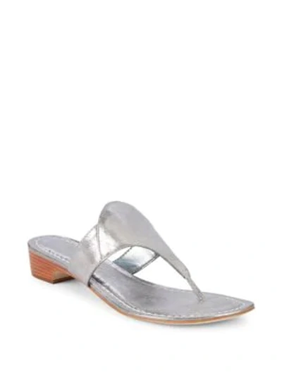 Shop Bernardo Gabriella Thong Sandals In Silver
