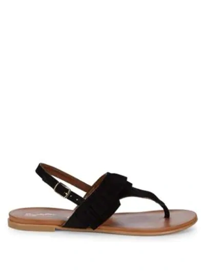 Shop Seychelles Heavy Hitter Slingback Thong Suede Sandals In Yellow