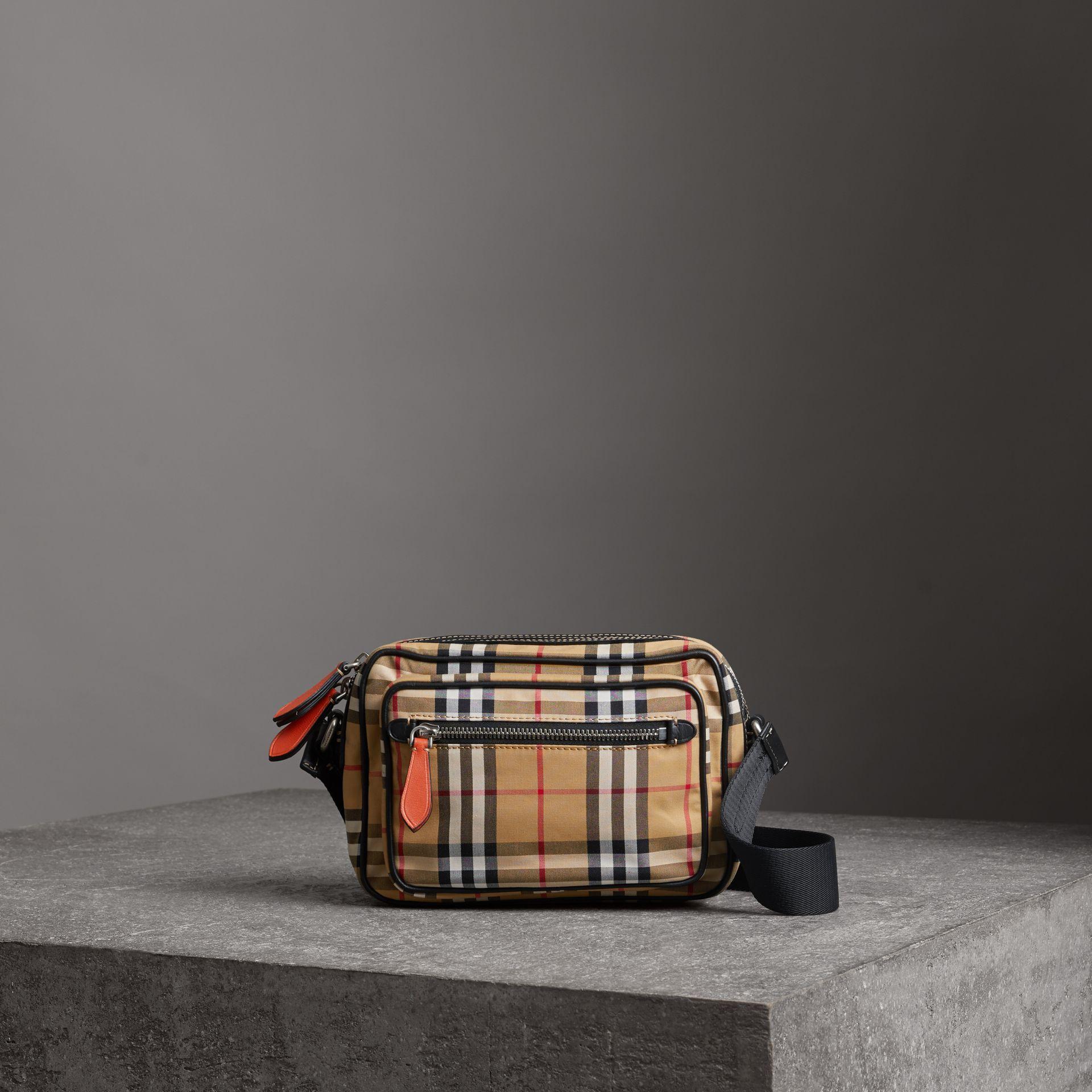 burberry vintage check and leather crossbody bag