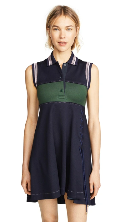 Shop Carven Mini Polo Dress In Abysse