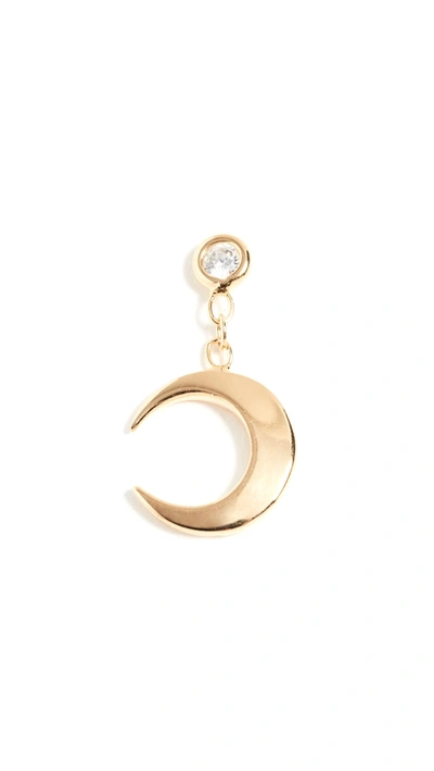 Shop Jacquie Aiche Crescent Drop Earring In Gold
