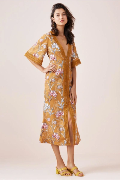 Shop Finders Keepers Rotation Midi Dress In Marigold Floral