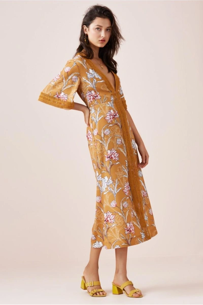 Shop Finders Keepers Rotation Midi Dress In Marigold Floral