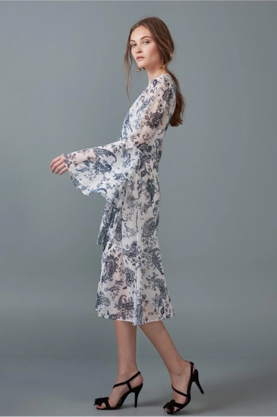 Shop Keepsake Go With It Wrap Dress In Ivory Paisley