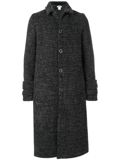 Shop Hope Checked Long Buttoned Coat - Grey