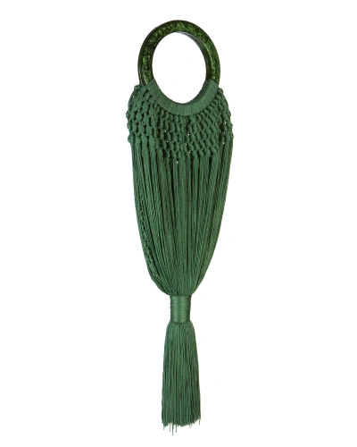 Shop Cult Gaia Green Acrylic Handle Tassel Bag Green