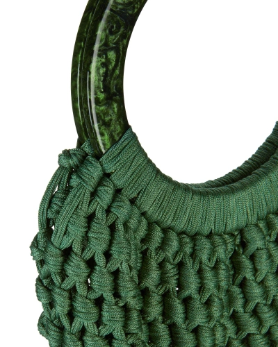 Shop Cult Gaia Green Acrylic Handle Tassel Bag Green