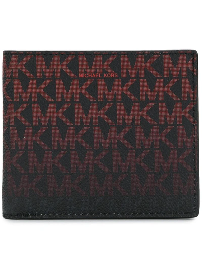 Shop Michael Kors Collection Monogram Wallet - Black