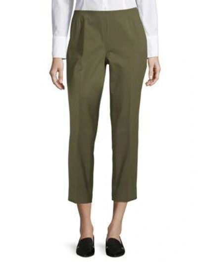 Shop Lafayette 148 Stanton Cropped Trousers In Vine