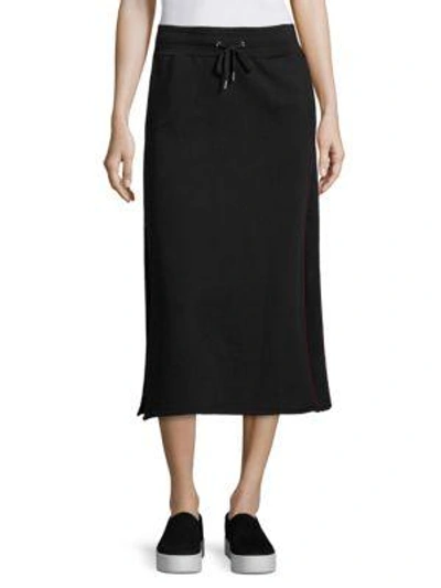 Shop Public School Afra French Terry Skirt In Black