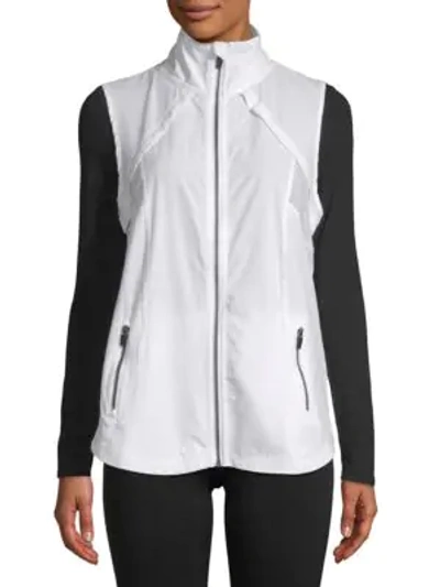 Shop Nanette Lepore Classic Full-zip Jacket In White