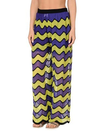 Shop M Missoni Casual Pants In Purple