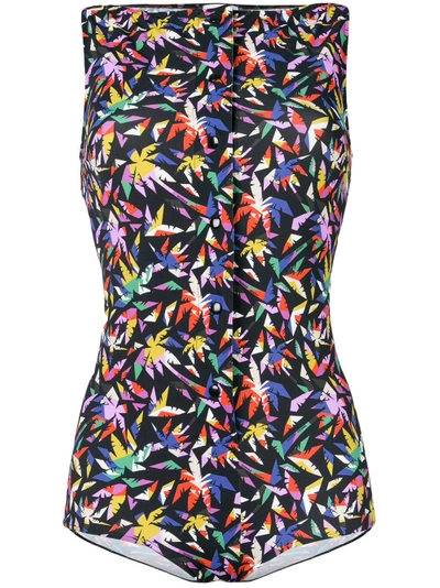 Shop Tomas Maier Futurism Palm Swimsuit - Multicolour