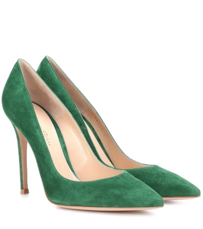 Shop Gianvito Rossi Gianvito 105 Suede Pumps In Green