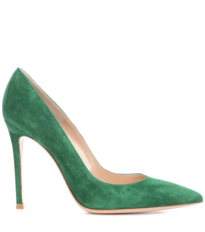 Shop Gianvito Rossi Gianvito 105 Suede Pumps In Green