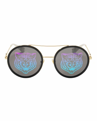 Shop Gucci Hologram Circle Sunglasses