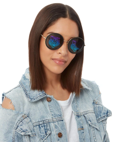 Shop Gucci Hologram Circle Sunglasses