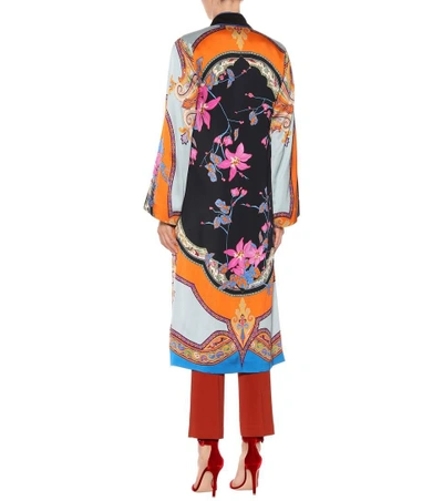 Shop Etro Printed Kimono Jacket In Multicoloured