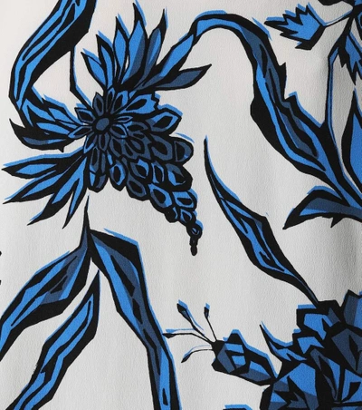 Shop Dorothee Schumacher Silk-blend Blouse In Blue
