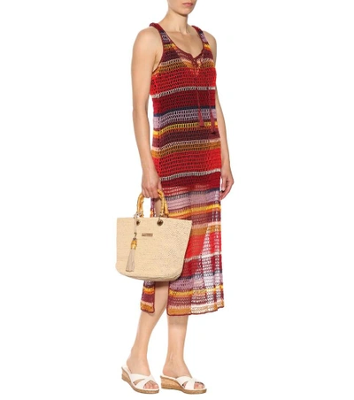 Shop Anna Kosturova Marsala Crochet Maxi Dress In Multicoloured