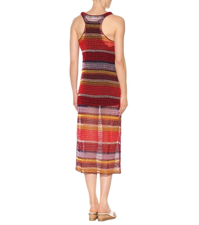 Shop Anna Kosturova Marsala Crochet Maxi Dress In Multicoloured