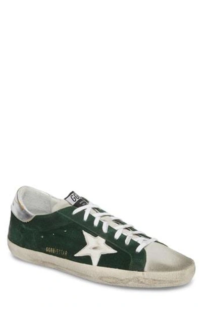 Shop Golden Goose 'superstar' Sneaker In Green/ Silver/ White