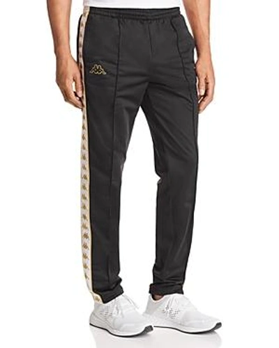 Kappa Banda Astoria Track Pants In Black/white Gold | ModeSens