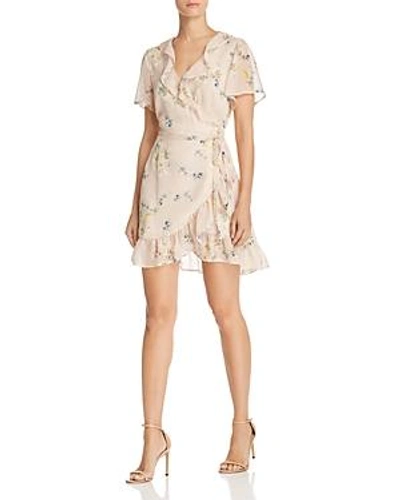 Shop Paige Cardamom Floral Wrap Dress In Tender Yellow Multi
