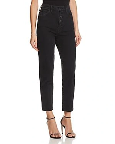 Shop J Brand Heather Button-fly Straight Jeans In Overthrow