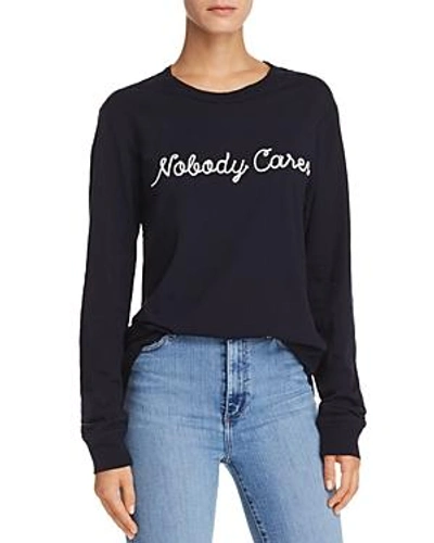 Shop Nobody Embroidered Long-sleeve Tee In Oxford