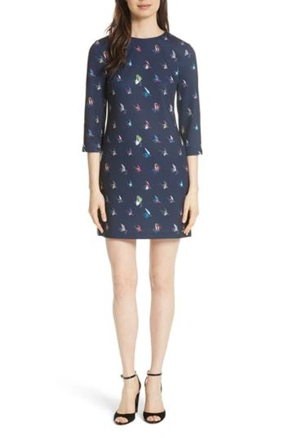 Shop Ted Baker Colour By Numbers Shift Dress In Navy