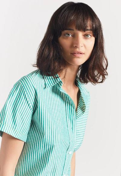 Shop Current Elliott The Telly Shirt With Tie Back In Sail Green