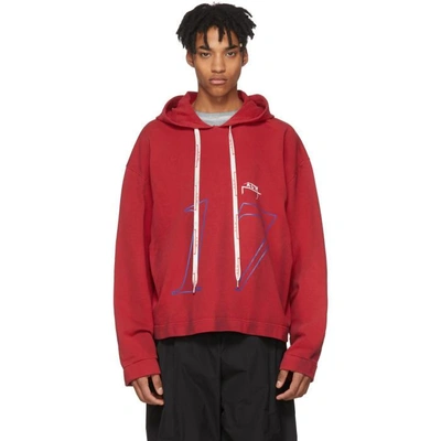 Shop A-cold-wall* Red H3 Hoodie