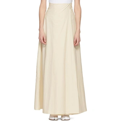 White Wide-Leg Trouser Skirt 