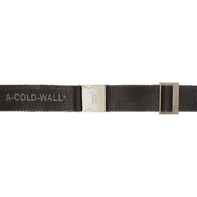 Shop A-cold-wall* Grey And Black Webbing Belt