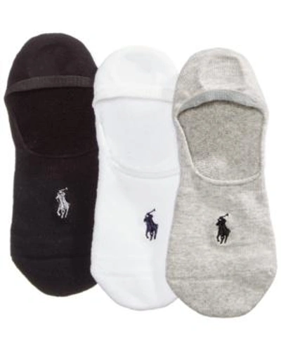 Shop Polo Ralph Lauren Men's 3-pk. Sport Liner Socks In Grey Heath