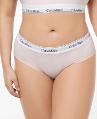 Shop Calvin Klein Plus Size Modern Cotton Logo Hipster Underwear Qf5118 In Nymph's Thigh