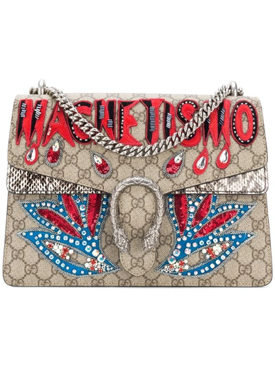 Shop Gucci Dionysus Shoulder Bag With Magnetismo Appliqué - Neutrals