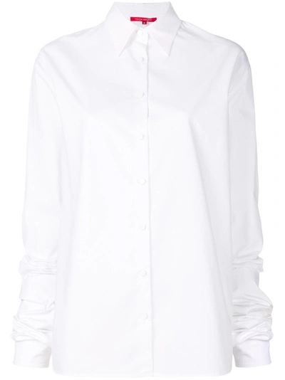 Shop Rouge Margaux Extra Long Sleeve Shirt - White