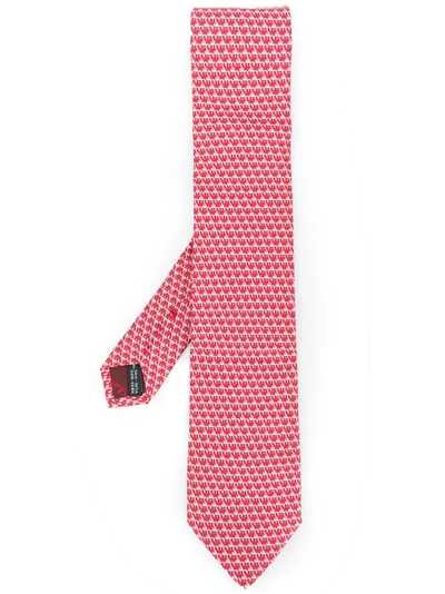 Shop Ferragamo Flamingo Micro Print Tie