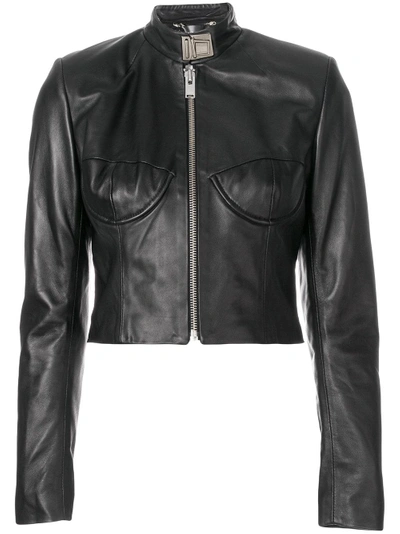 Shop Misbhv Cropped Bustier Jacket In Black